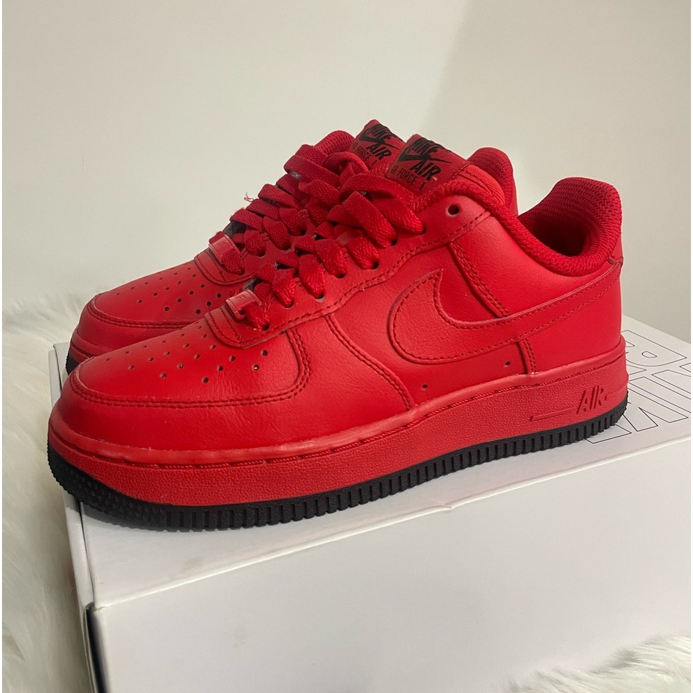 Nike Air Force 1 Low By You Custom Red Shoes